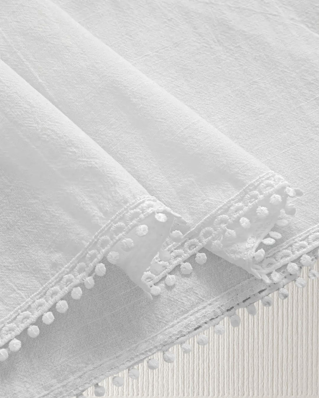Aurora Camisole Top – White, delicate hem trim detail; 100% cotton, lightweight and breathable.