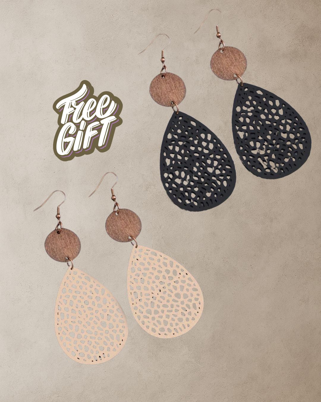 Pastel & Earth Coastal Earrings – free gift, two pairs ($15 each) included with purchase of the Willow Beach Cover-Up Dress.